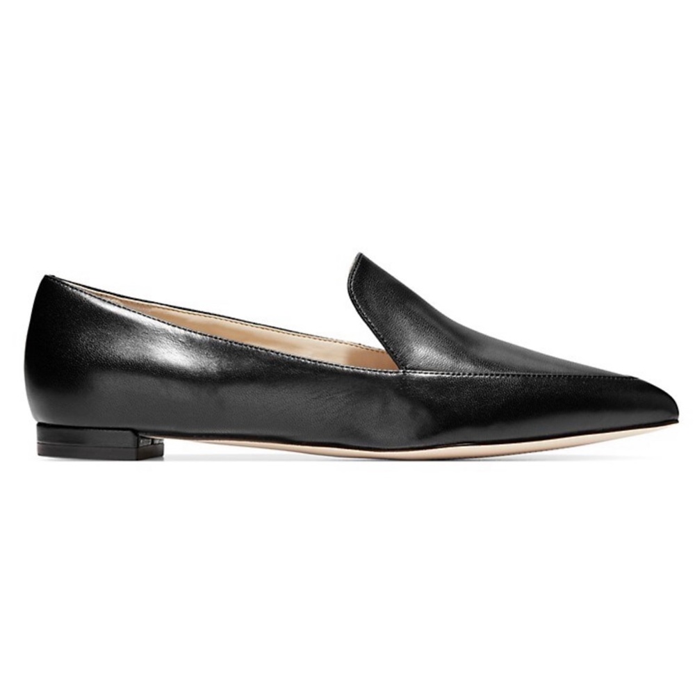 Cole Haan Brie Black Leather Loafers Ballets Flats - Picture 3 of 15